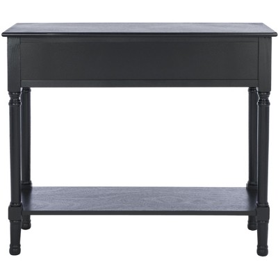 Peyton Black Wood and Metal Hallway Table with Storage