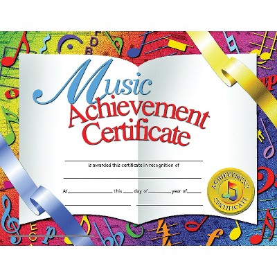 Assorted Publishers Music Achievement Certificate 8-1/2