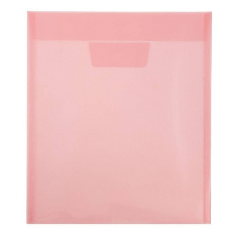 12/Pack JAM PAPER Plastic Envelopes with Tuck Flap Closure Letter Open End Red 9 7/8 x 11 3/4