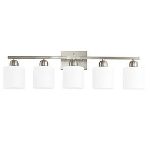 DAKAFUL Bathroom Vanity Light, 4/5/6/8/10-Light Vanity Fixture with Frosted Glass Shades,Reversible Wall Light Over Mirror, for Bathroom/Bedroom - 1 of 4