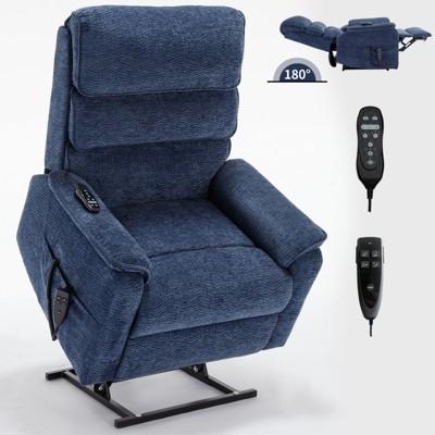 TiramisuBest Up to 350 LBS Chenille Power Lift Recliner Chair, Heavy Duty Motion Mechanism with 8-Point Vibration Massage and Lumbar Heating