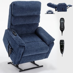 TiramisuBest Up to 350 LBS Chenille Power Lift Recliner Chair, Heavy Duty Motion Mechanism with 8-Point Vibration Massage and Lumbar Heating - 1 of 4