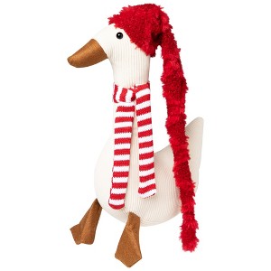 Northlight Plush Textured Swan Christmas Decoration - 13" - 1 of 4