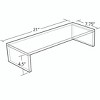 Azar Displays Clear Acrylic Monitor Riser 21"W x 7.75"D x 4.5"H - 3 of 4