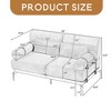 Modern Loveseat Sofa 59" Sofa Couch 2-Seater Sofa with Flexible USB Ports , Unique Cylindrical Armrests - Leovsnove - 4 of 4