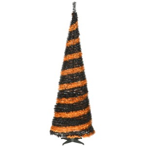 7.5 ft. Halloween Orange and Black Pop-Up Tree - 1 of 4