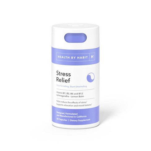 Health By Habit Stress Relief Vegan Capsules - 60ct - image 1 of 4