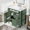 Tramull Modern Bathroom Vanity with Sink Top, 2 Drawers & Tip-Out Tray, Storage Cabinet with Soft-Close Doors - 4 of 4
