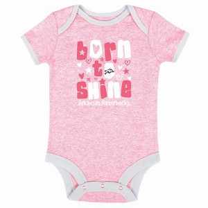 NCAA Arkansas Razorbacks Infant Girls' 3pk Bodysuit - 1 of 4