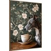 Amanti Art The Coffee Loving Whippet by Mowzu  Framed Canvas Wall Art - 2 of 4