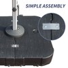 Kumasinova 34"/38“ Square Umbrella Base with Wheels,Water&Sand Filled Weighted Umbrella Stands for Offset Cantilever Umbrellas,Patio Umbrella Stand - 3 of 4