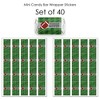 Big Dot of Happiness End Zone - Football - Mini Candy Bar Wrapper Stickers - Baby Shower or Birthday Party Small Favors - 40 Count - 3 of 4