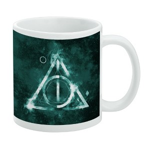 Harry Potter Deathly Hallows Logo Ceramic Coffee Mug  Novelty Gift Mugs for Coffee  Tea and Hot Drinks  11oz  White - 1 of 4