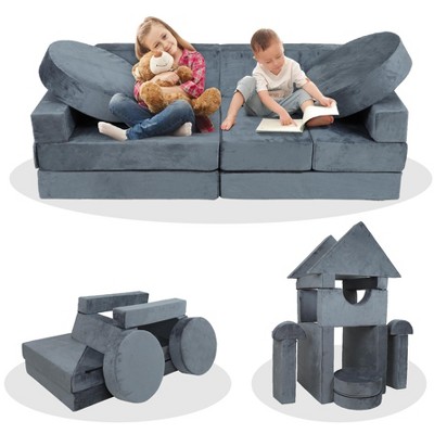 14pcs Kids Sofa Modular Play Couch,Child Sectional Sofa to Boost Creativity