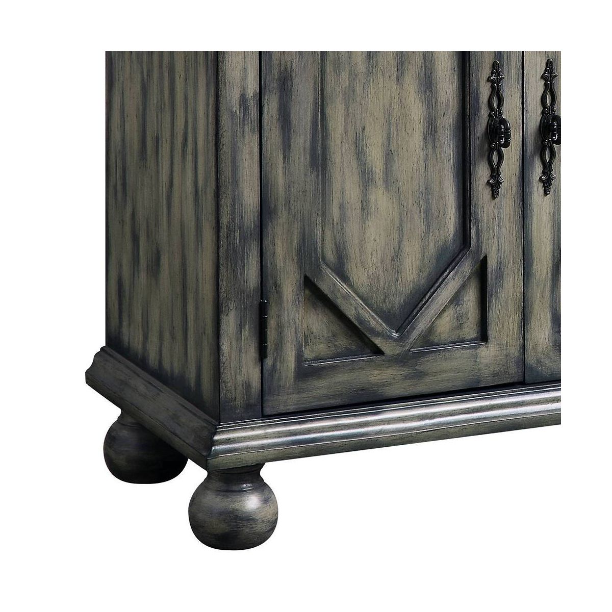 Acme Furniture Pavan Decorative Storage Cabinet Rustic Gray - thumbnail 4
