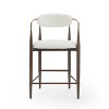Christopher Knight Home Set of 2 25" Liam Modern Upholstered Iron Counter Height Barstools Beige/Brown - 4 of 4