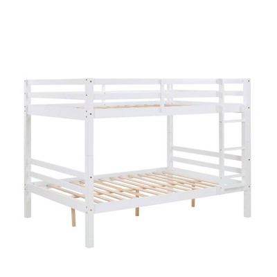 Dsvimoy Bed Bunk Bed with Strong Support and Eco Friendly Materials for Kids Room, White, 79.13"*59.06"*61.81"