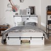 FUFU&GAGA White Storage Platform Bed with Headboard Shelf LED Light Strip & 4 Drawers Queen Size Bed Frame with Charging Station - 4 of 4