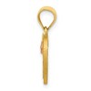 Black Bow Jewelry 14k Two Tone Gold Grace Collection 15mm Heart Initial F Pendant - 2 of 4