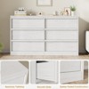 Whizmax 6 Drawer Dresser for Bedroom, Modern Double Dresser Organizer with Storage, Wooden Chest of Drawers for Bedroom, Living Room, Nursery- White - 4 of 4
