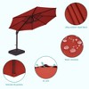 Sonkuki 11FT Outdoor Cantilever Patio Umbrella w/Base and Aluminium Pole, 360° Rotation and Infinite Canopy Angle Adjustment - 4 of 4