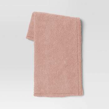 Solid Boucle Faux Shearling Throw Blanket - Room Essentials™