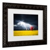 Trademark Fine Art - Bess Hamiti A Red Tree In The Canola Meadow Matted Framed Art - 3 of 4