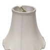 Vynxaria Scallop Bell Softback Lampshades with Washer Fitter, 7"x14"x11" White - 2 of 4
