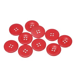 Unique Bargains Resin Snap Fastener Round Flat 4-Hole Sewing Buttons 10 Pcs - 1 of 4