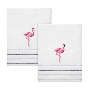 Izod Flamingo 2-Pack Bath Towel Set - 1 of 4