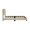 Okak Twin Velvet Platform Bed Frame Modern Upholstered Bed with Adjustable Height Button Tufted Headboard Sturdy Wood Slats No Springs Required, Brown - 3 of 4
