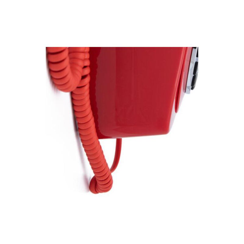GPO Retro GPO746WRED 746  Wall Mount Push Button Telephone - Red, 4 of 7