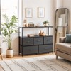 Bestier TV Stand Dresser with 5 Fabric Storage Drawers, Media Console with Open Shelf - 2 of 4