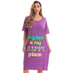 Just Love Short Sleeve Nightgown Sleep Dress for Women Sleepwear - 1 of 3