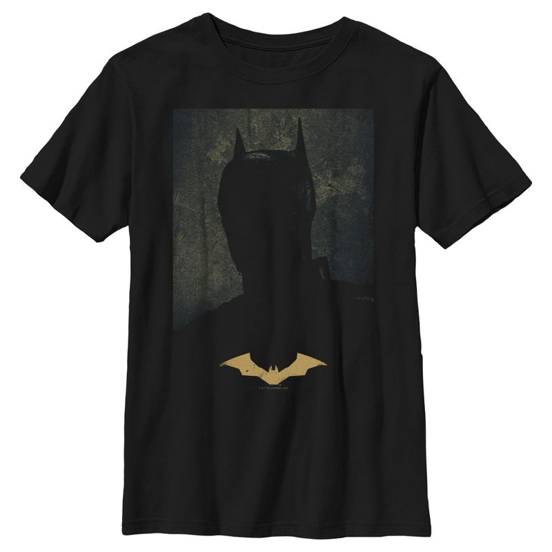 Boy's The Batman Silhouette Portrait T-Shirt, 1 of 6