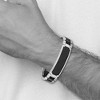 Black Bow Jewelry Men's 16mm Stainless Steel & Black Plated I.D. Link Bracelet, 8.5 Inch - 4 of 4