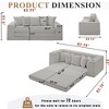 Sapphtopaz 82.25" 2-in-1 Couches for Living Room Convertible Sofa Bed Pull Out Sleeper Couch with 5 Pillows&Cup Holders Couch Bed for Bedroom - 3 of 4
