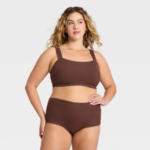 Women's Sweater Rib Bra & Hot Pant Set - Wild Fable™ - 1 of 4