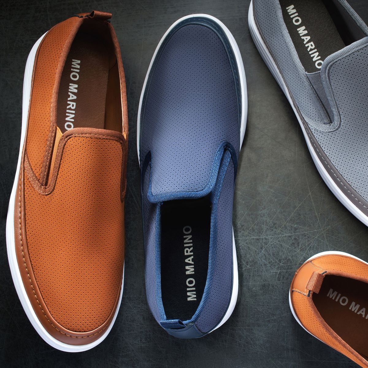 Mio Marino - Men's Suede Slip-On Fashion Sneaker - thumbnail 2