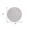 Lavender And Ivory Geometric Washable Indoor Outdoor Area Rug - 3 of 4