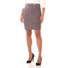Rekucci Women's Pull-On Stretch Knit Pencil Skirt with Chic Button Detail - 2 of 4