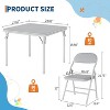Acekool 3/5 Piece Folding Kids Table and 2 Chairs Set, Activity Table with PU Seats, No Assembly, Playroom, Daycare - 3 of 4
