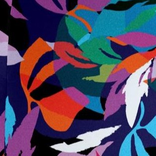 navy abstract floral
