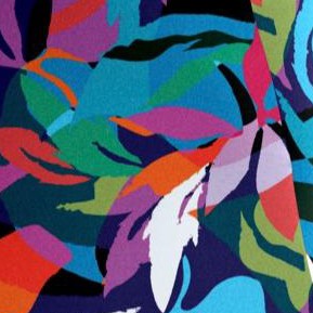 navy abstract floral