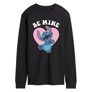 Men's - Lilo and Stitch - Be Mine Long Sleeve Graphic T-Shirt - 1 of 4