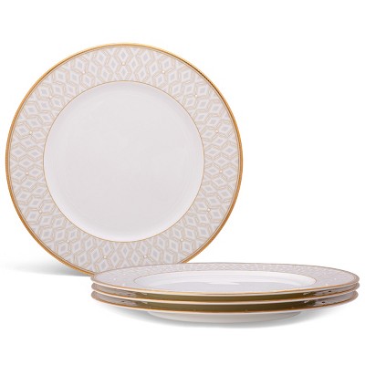 Noritake Noble Pearl Set of 4 Dinner Plates
