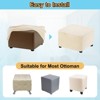 Unique Bargains Elastic Living Room Bedroom Square Foot Stool Cover - 4 of 4