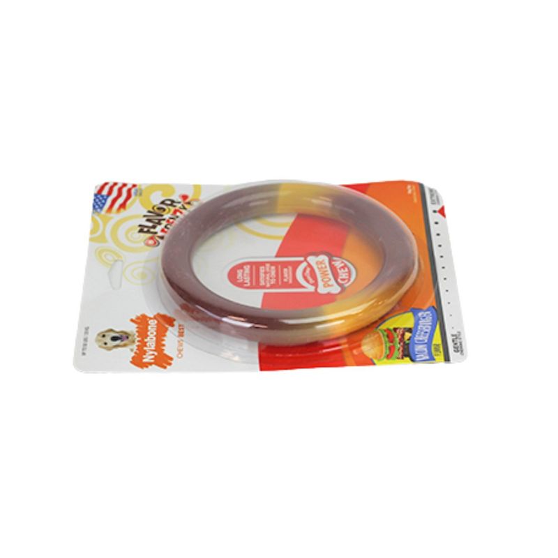 Nylabone Power Chew Ring Dog Toy Bacon Cheeseburger Flavor Large, 3 of 4