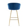 Kumasinova 30"H Chic Bar Stools Counter Height,Set of 2,Luxury Velvet Upholstered Accent Barstools with Golden Chrome Footrest&Base - 2 of 4
