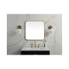 Elegant Lighting Soft corner metal square mirror 24x24 inch in Brass - 2 of 4